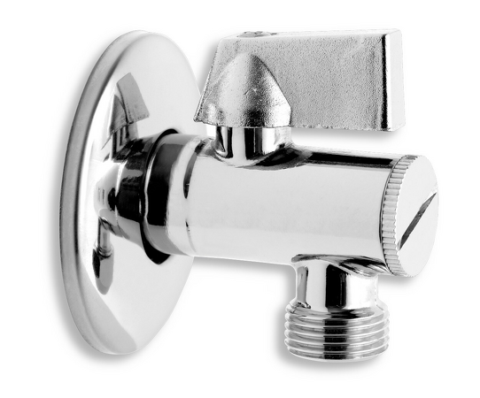 Rohový ventil s filtrem hliníková páka 1/2"x 3/8" 