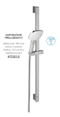 Sprchová baterie bez příslušenství 150 mm METALIA 58, chrom