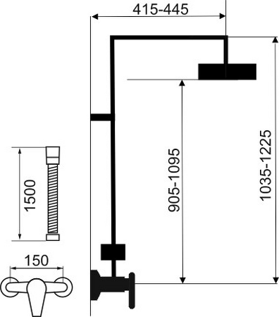 Sprchová souprava + sprchová baterie 58062