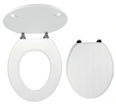 WC sedátko, MDF bílá, panty kov-chrom náhledová fotka produktu