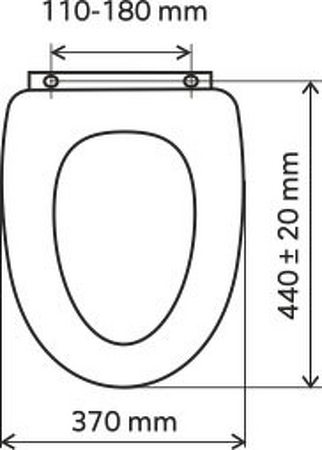 WC sedátko, MDF bílá, panty kov-chrom