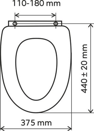 WC sedátko, dýhované MDF, panty kov-chrom 
