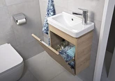 Skříňka pod asymetrické umývátko 450 mm, 1-2 dveře Cubito pure Dub H40J4202005191 náhledová fotka produktu