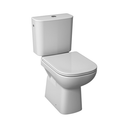 Kombiklozet, vertikální odpad Deep by Jika Bílá, dvojité splachování, boční napouštění vody, plastová nápusť H8266170002801