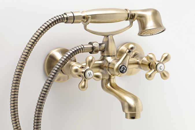 Vanová nástěnná baterie 150 mm bronz