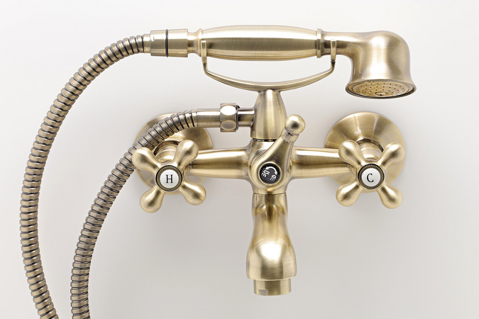 Vanová nástěnná baterie 150 mm bronz