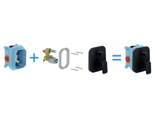 TD F 065.20 Podomítková s přepínačem pro R-box, černá