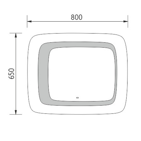 LED zrcadlo se senzorem 650x800