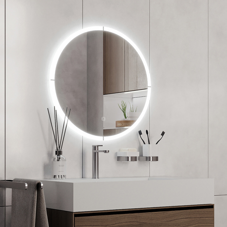 KULATÉ LED zrcadlo pr. 600 s dotykovým senzorem