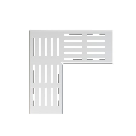 Rošt pro drenážní žlab rohový 100 mm, nerez