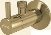 Ventil rohový s filtrem 1/2"×3/8", GOLD-kartáčovaný mat