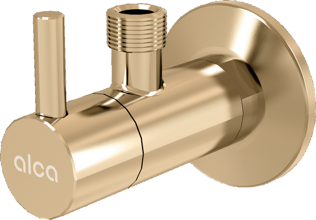 Ventil rohový s filtrem 1/2"×3/8", GOLD-lesk