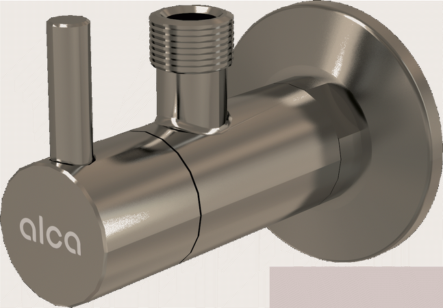 Ventil rohový s filtrem 1/2"×3/8", NICKEL-kartáčovaný mat