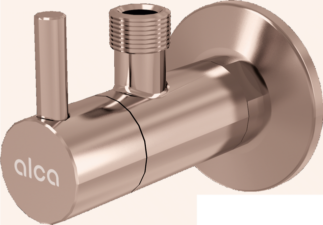 Ventil rohový s filtrem 1/2"×3/8", RED GOLD-lesk