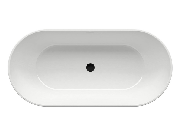 Vana FREEDOM O 169x80 snowwhite, krytka přepadu a odtoku černá