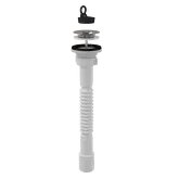 Flexi připojení 5/4"×32/40 plast + Výpust umyvadlová 5/4" s nerezovou mřížkou DN63