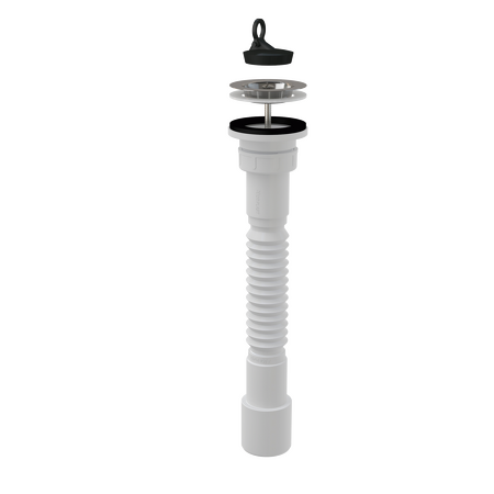 Flexi připojení 6/4"×40/50 plast + Výpust dřezová 6/4" s nerezovou mřížkou DN70