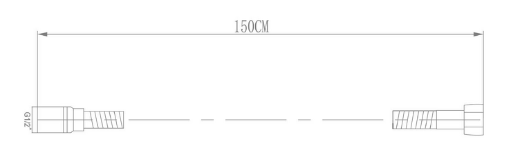 LUX opletená sprchová hadice, roztažitelná 150-180cm, chrom