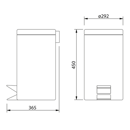 SIMPLE LINE odpadkový koš kulatý 20l, leštěný nerez