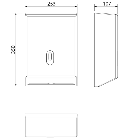 EMIKO zásobník papírových ručníků 250x350 mm, bílý