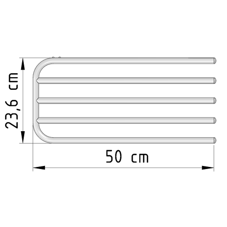 Sušák 4 ručníků na otopná tělesa, 50cm