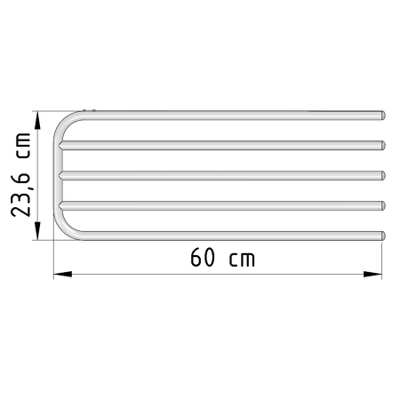 Sušák 4 ručníků na otopná tělesa, univerzální upínání, délka 60cm, bílá