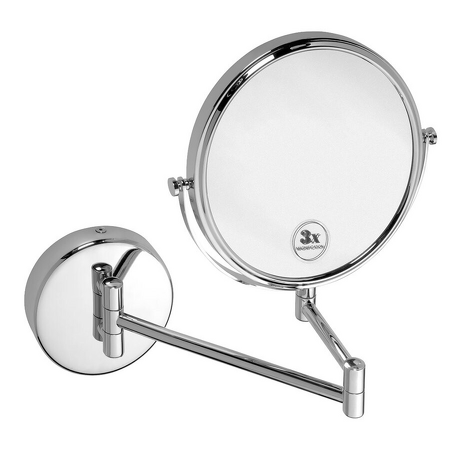 X-ROUND závěsné kosmetické zrcátko, průměr 190mm, chrom