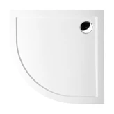 SERA sprchová vanička z litého mramoru, čtvrtkruh 80x80x4cm, R550, bílá náhledová fotka produktu