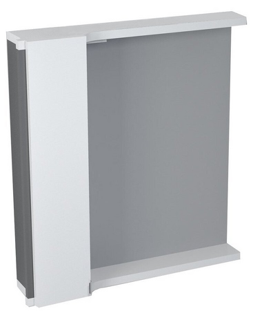 PULSE galerka s LED osvětlením 2 x 3W, 75x80x17 cm, levá, bílá/antracit