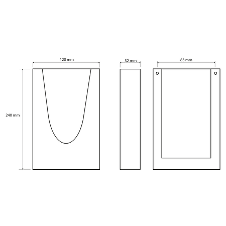 Zásobník na papírové sáčky HygBag, nerez lesk 120x240x30mm