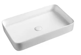 BLADE keramické umyvadlo 65x11x40 cm, na desku, bez přepadu náhledová fotka produktu
