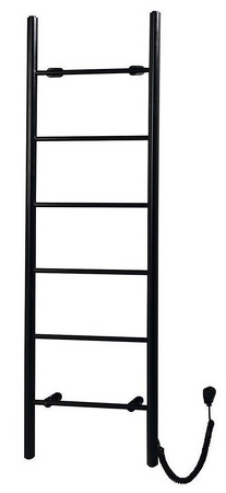 KARBO elektrický sušák ručníků, kulatý, 500x1600 mm, 120 W, černá mat