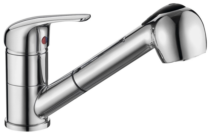 AQUALINE 40 stojánková dřezová baterie s výsuvnou sprškou, chrom