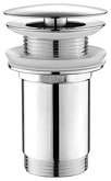 Umyvadlová výpust 5/4“, neuzavíratelná, velká krytka, tl.10-50mm, chrom náhledová fotka produktu