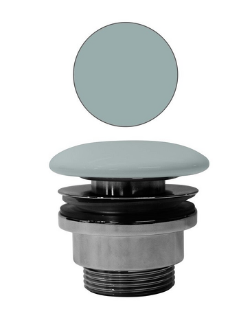 GSI umyvadlová výpust 5/4“, neuzavíratelná, tl.5-65 mm, keramická krytka, ghiaccio mat