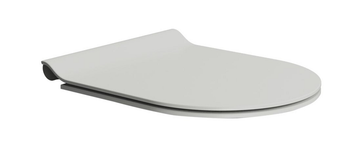 WC sedátko, SLIM, Soft Close, cenere mat/chrom