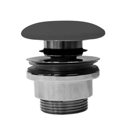 GSI umyvadlová výpust 5/4“, click-clack, keramická zátka, černá mat