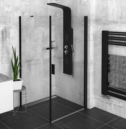 Zoom Line Black čtvercový sprchový kout 800x800mm L/P varianta