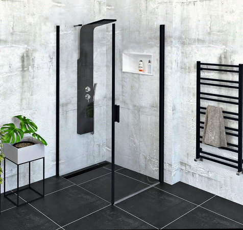 Zoom Line Black obdélníkový sprchový kout 800x900mm L/P varianta