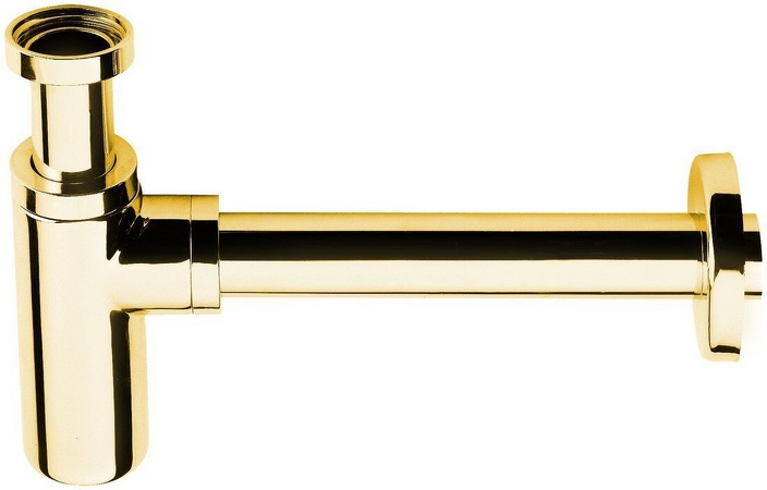 Umyvadlový sifon 5/4", odpad 32 mm, kulatý, zlato
