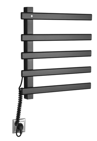 ELCOR elektrický sušák ručníků 480x520x50mm, 85W, černá mat
