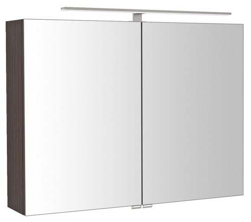 RIWA galerka s LED osvětlením, 81x70x17cm, borovice rustik