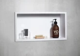 INSERTA zapuštěná police do obkladu, 510x270 mm, litý mramor, bílá náhledová fotka produktu