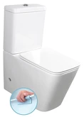 PORTO RIMLESS WC kombi, spodní/zadní odpad, bílá náhledová fotka produktu