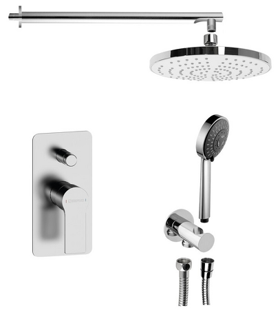 PAX podomítkový sprchový set s pákovou baterií, 2 výstupy, chrom