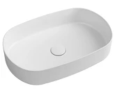 INFINITY OVAL keramické umyvadlo na desku, 55x36 cm, bílá mat náhledová fotka produktu