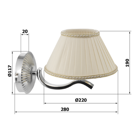 ISOTTA osvětlení látkové E27, 60W, 230V, 2 ks, chrom
