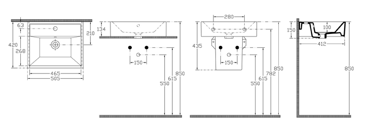 VEGA sestava koupelnového nábytku, š. 104 cm, bílá/dub platin
