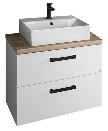 VEGA sestava koupelnového nábytku, š. 72,5 cm, bílá/dub platin