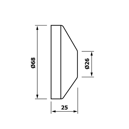 Rozeta G3/4", 68x25 mm, kónická, černá, pár
